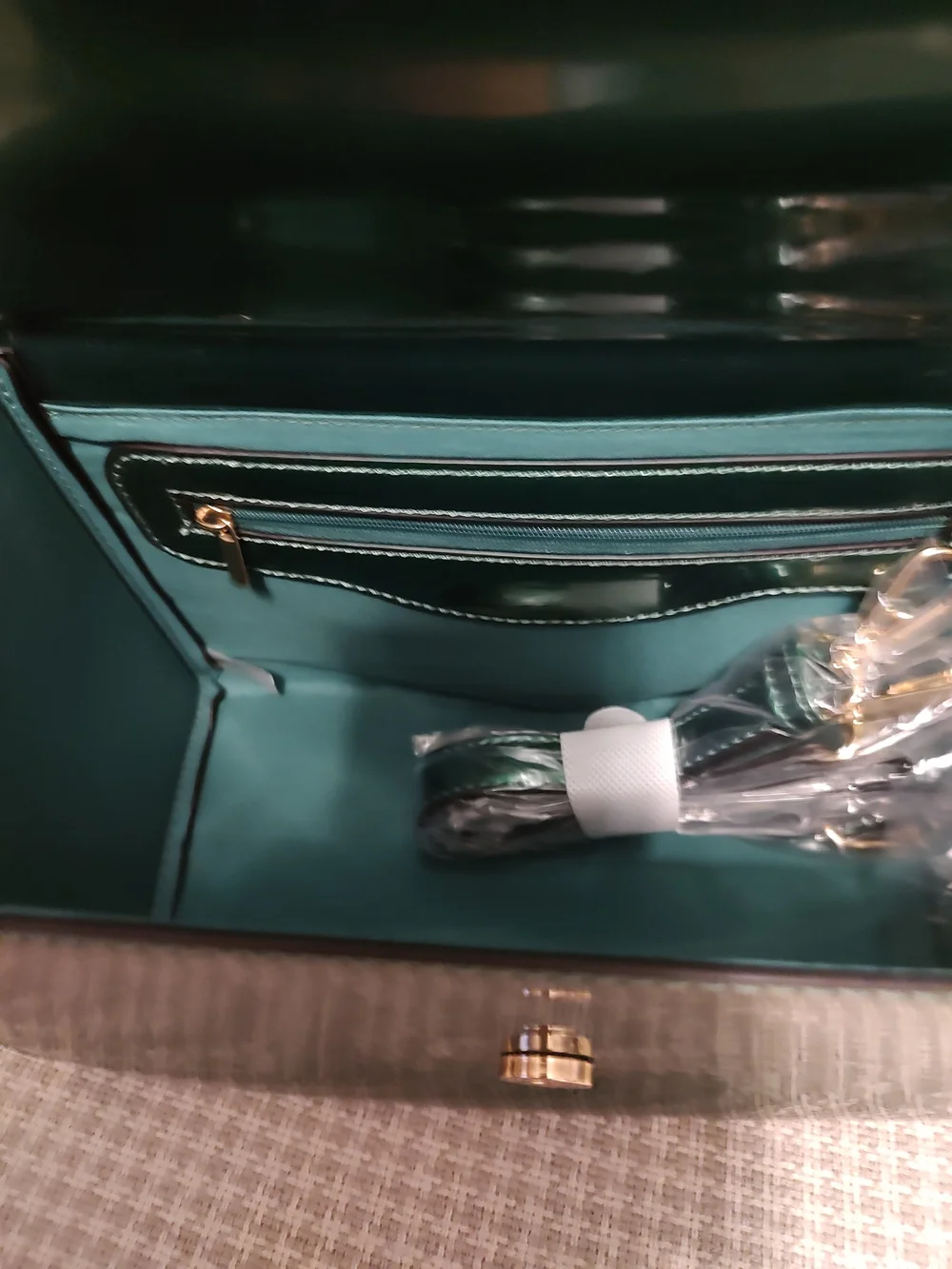 Vegan Emerald Green QUEEN Quilted Top-Handle Bag